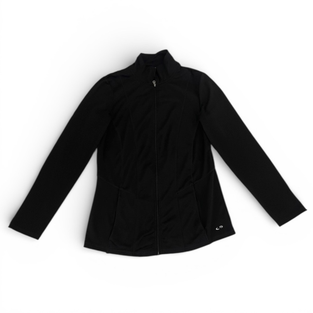 CHAMPION Women’s Duo Dry Women's Zip Up Black Workout Jacket Size Medium